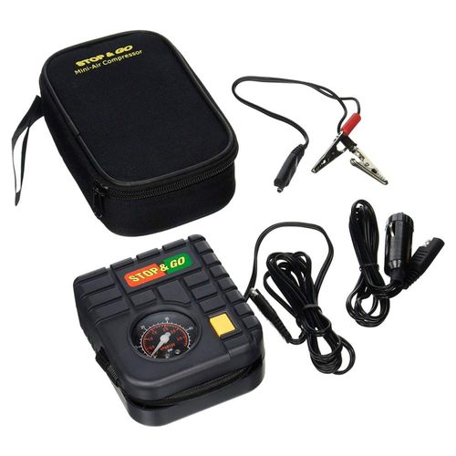Compresor De Aire Mini Stop & Go Para Llantas De Moto