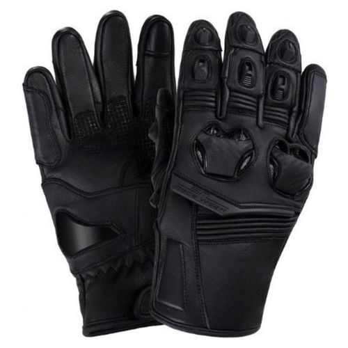 GUANTES DE PIEL PARA MOTOCICLISTA SM AIRING NEGRO