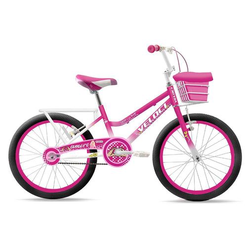 Bicicleta Infantil Veloci Amore R20 1V Rosa